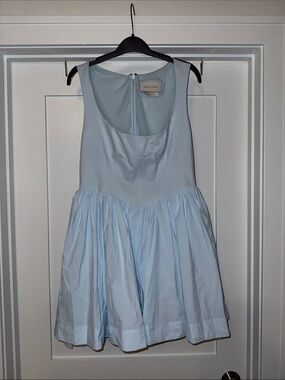 BHLDN Light Blue Sleeveless Fit-and-Flare Dress